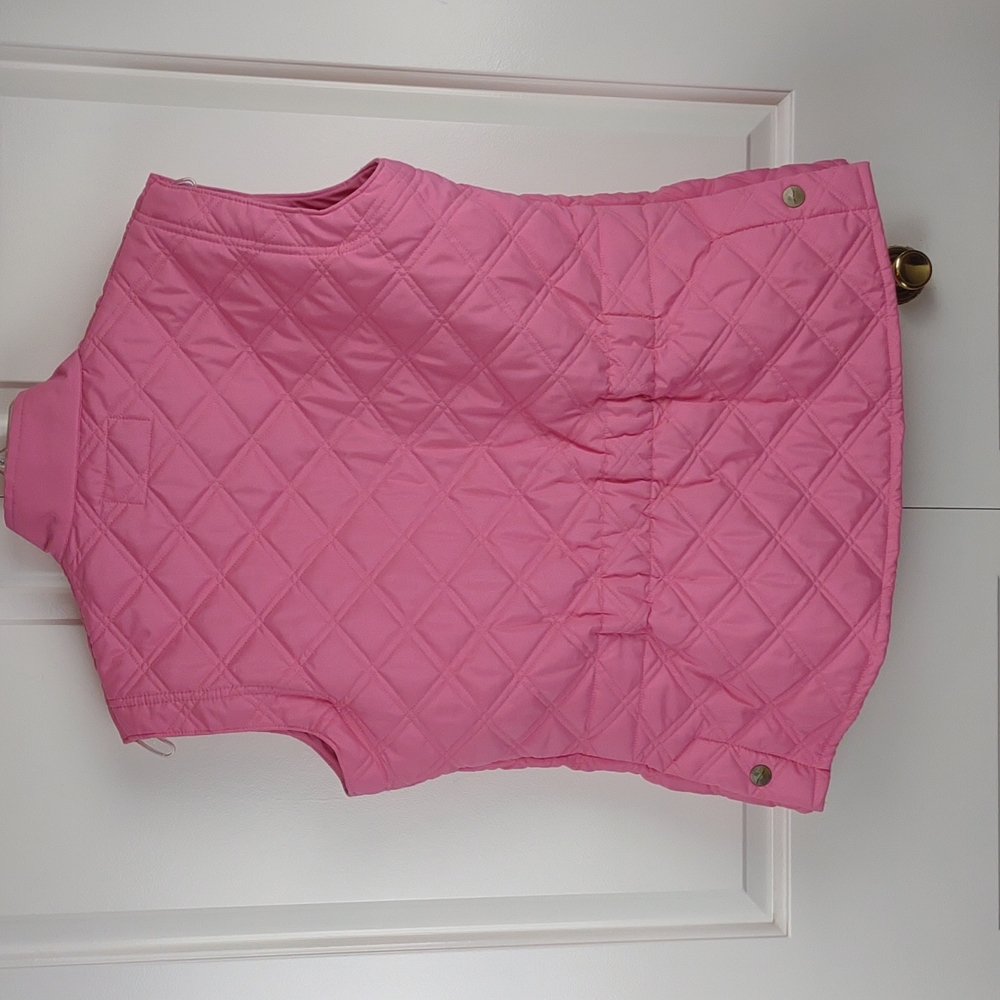 Tuff Rider Ride "N" Go Pink Quilted Full Zip & Snap Pocket Riding Vest - Picture 11 of 12